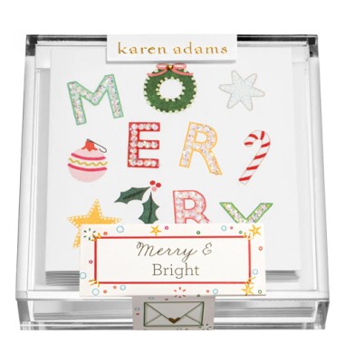 Holiday Gift Enclosure, Merry, Karen Adams